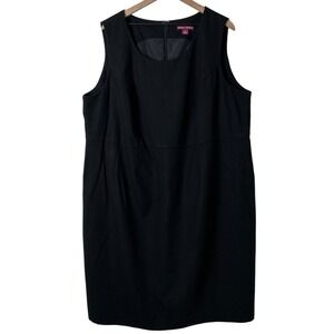 Jessica London Woman Wool Blend Jumper Midi Dress Size 24 Black Career Workwear